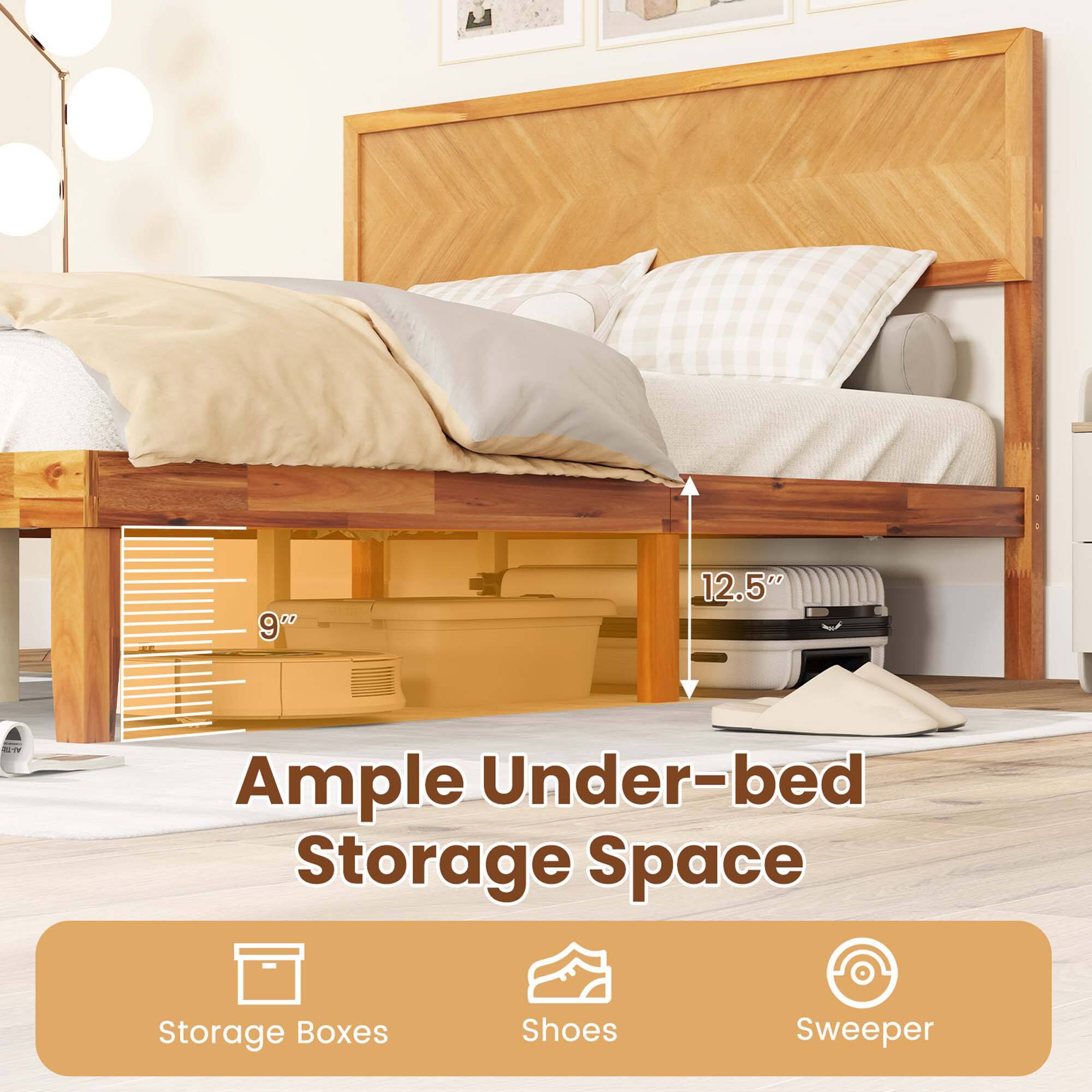Ample Under-bed Storage Space, Storage Boxes, Shoes, Sweeper