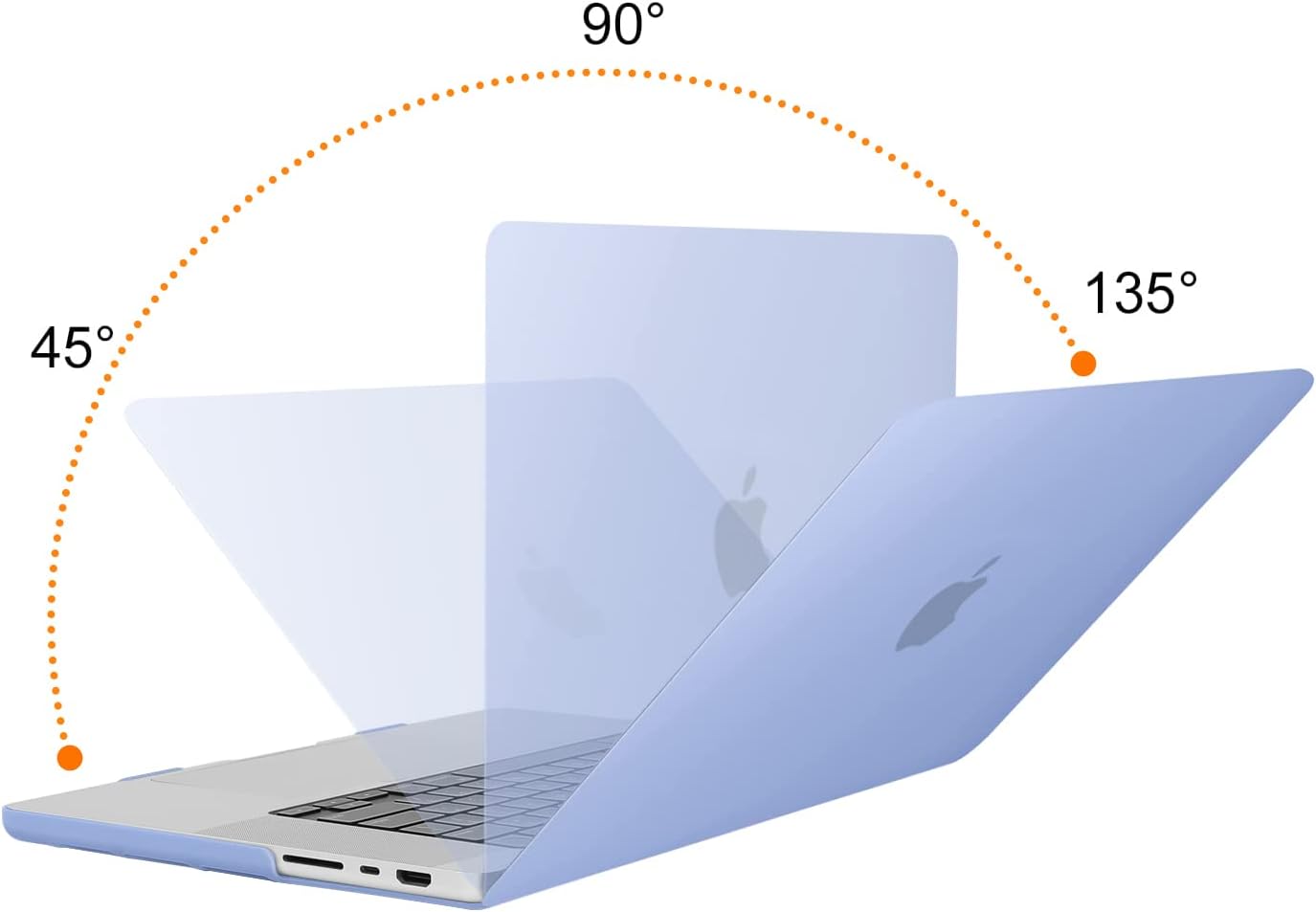 Back. mosiso - 4-in-1 MacBook Pro 16 inch Case Compatible with Models A3429 A3428 A3403 A3186 A2991 A2780 A2485 - Slate Blue.