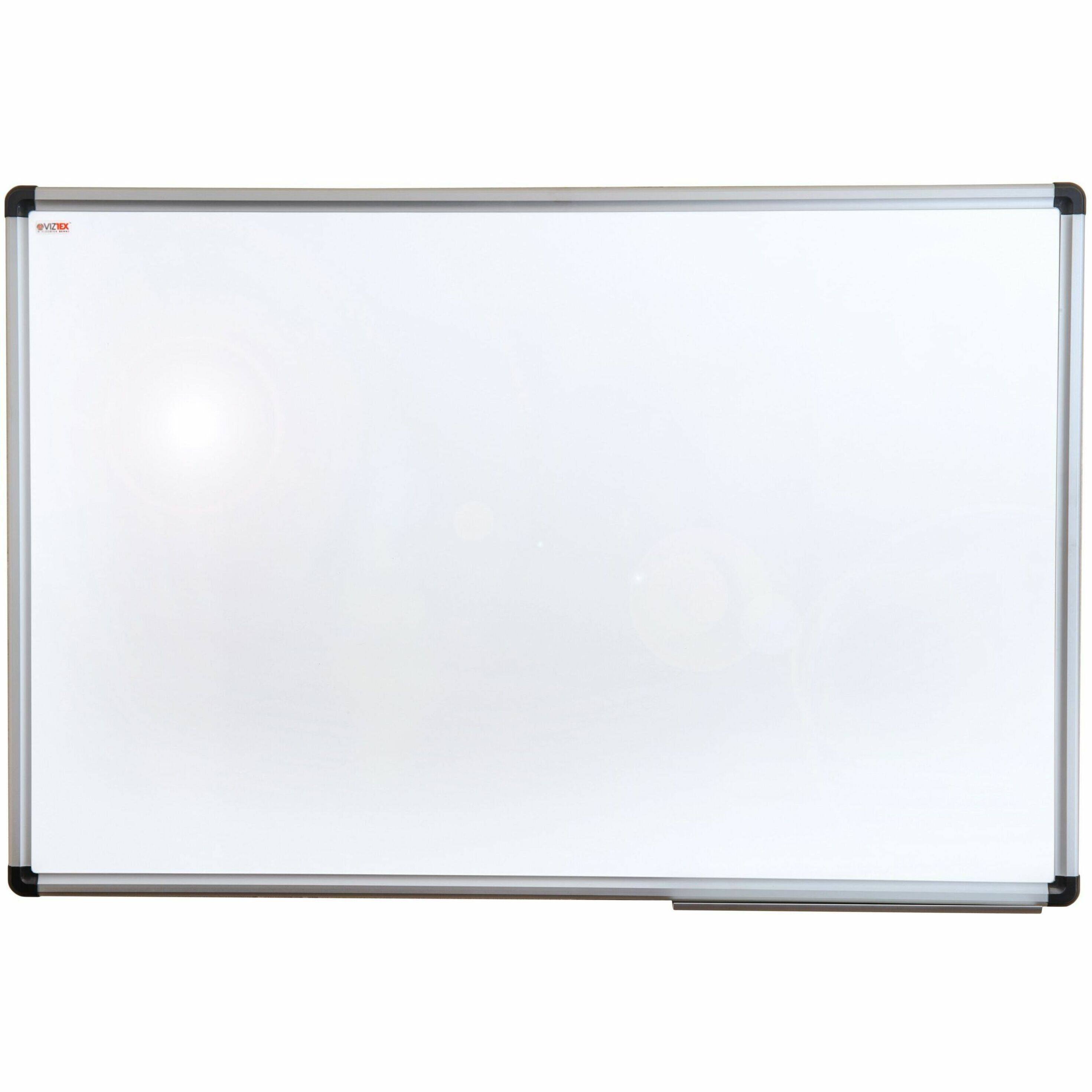 Alt View 16. Floortex - Viztex Porcelain Magnetic Dry Erase Board with an Aluminium frame - 24'' x 36'' - White.