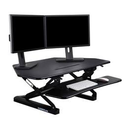 FlexiSpot - 41"W Manual Corner Sit-Stand Desk Converter - Black