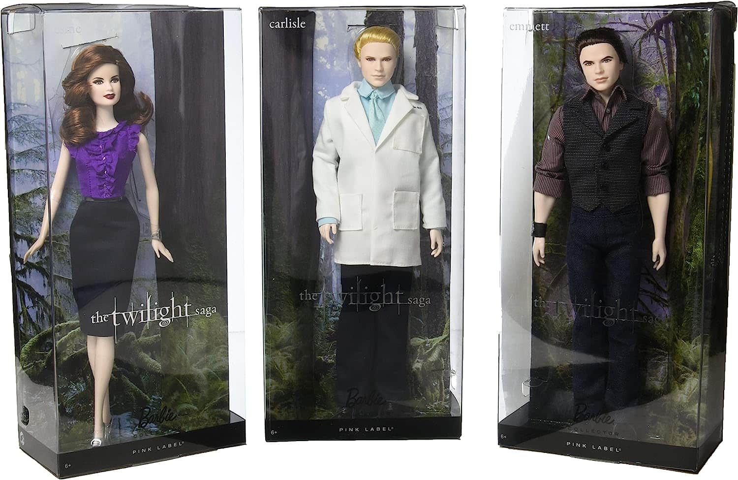 carlisle  
emmett  

the twilight saga  

Barbie  
PINK LABEL  

Barker  
COLLECTOR  
PINK LABEL  

6+
