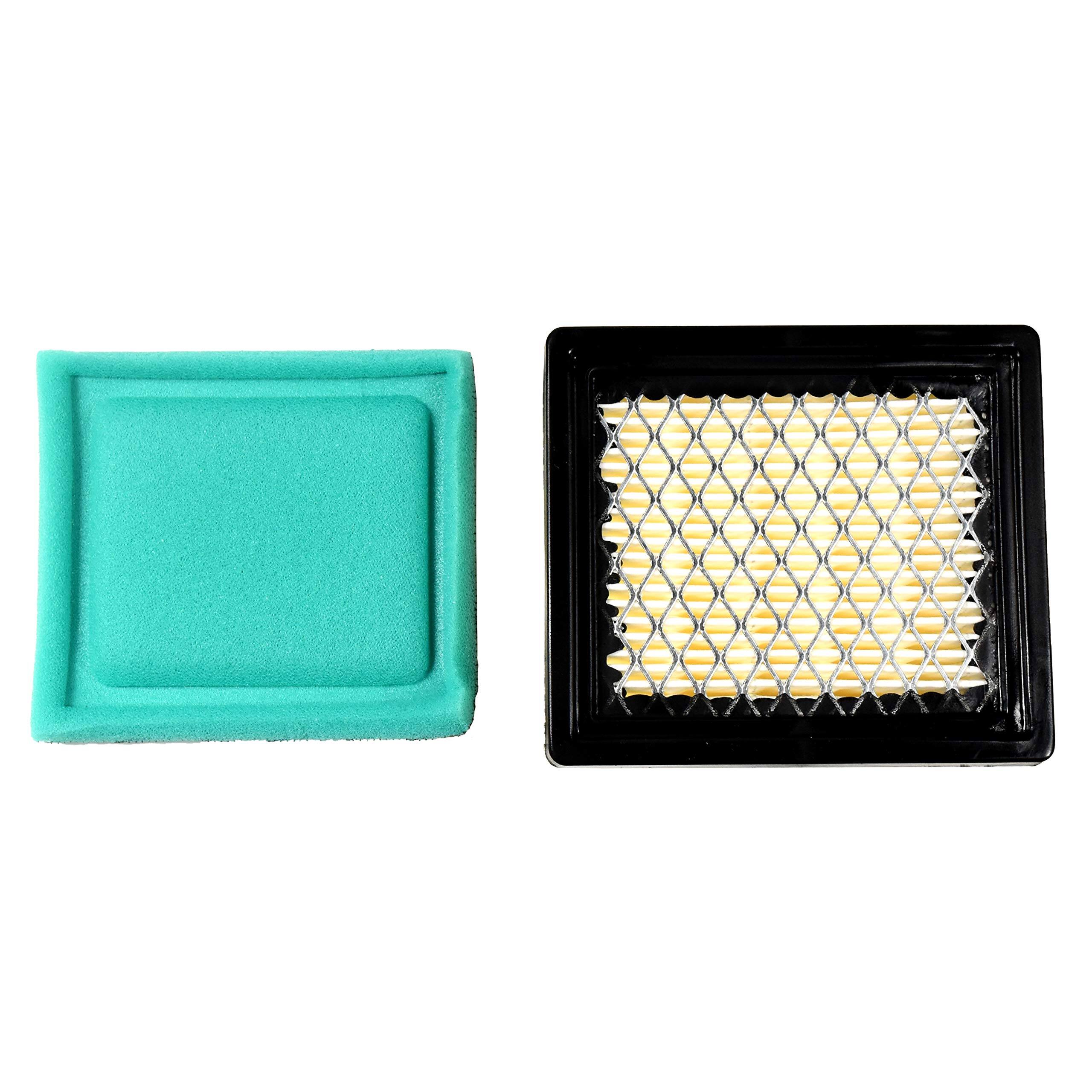 Angle. HQRP - 2-Pack Air Filter with Pre-Filter for Tecumseh Engines - Replaces 36046 740061 36634.