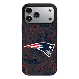 Keyscaper - NFL - New England Patriots - Paisley iPhone Magnetic Bump Case - 15 - Black