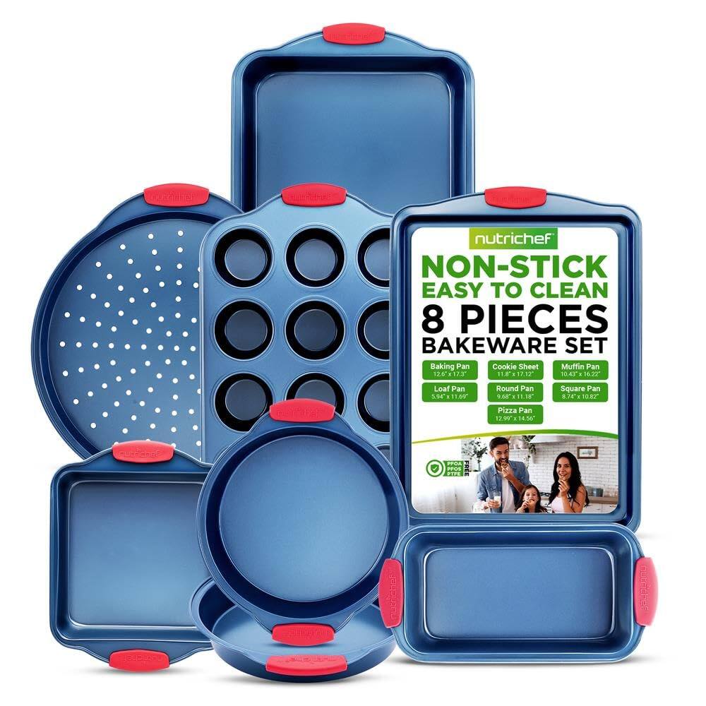 NutriChef - 8-Piece Nonstick Baking Pan Set