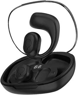 SKRAN - Open-Ear Wireless Earbuds - Air Bone Conduction, Waterproof, Long Battery Life, - for Running, Gym, Commuting - Black