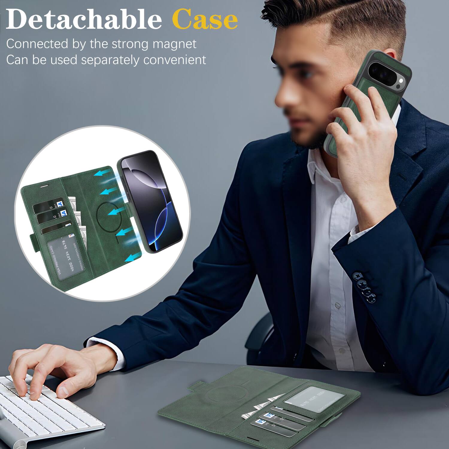 Dteck For Google Pixel 11 Pro XL Detachable Wallet Phone Case ...