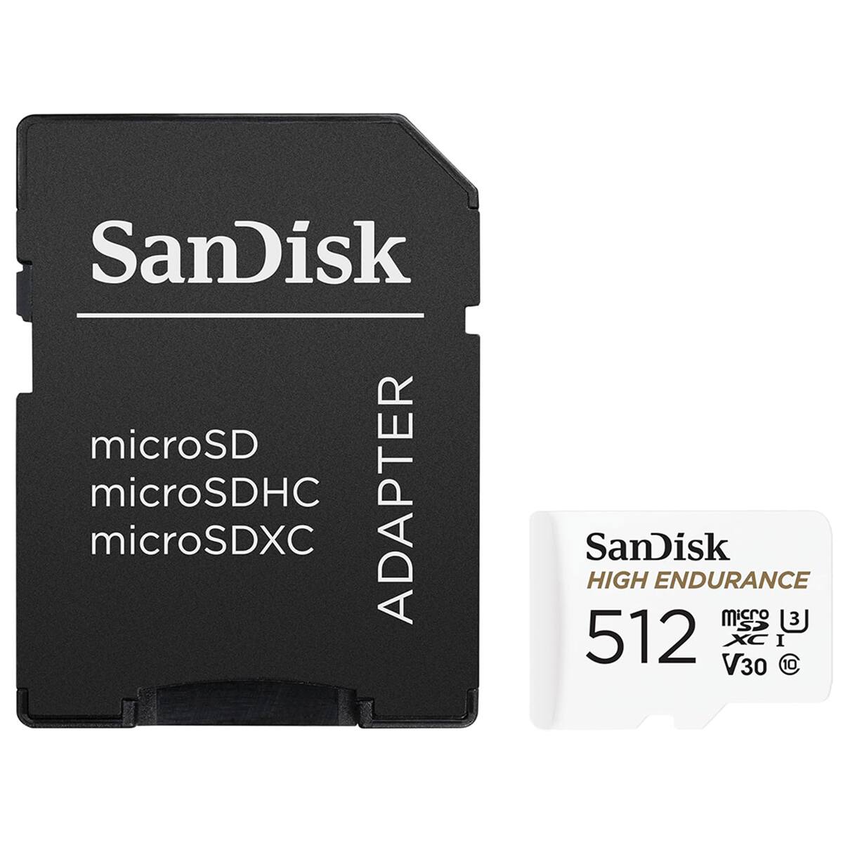 SanDisk microSD microSDHC microSDXC ADAPTER

SanDisk HIGH ENDURANCE microSDXC 512GB V30 CC
