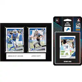 C&I Collectibles - Detroit Lions 6" x 8" Player Plaque & 2024 Team Trading Card Set - Multicolor