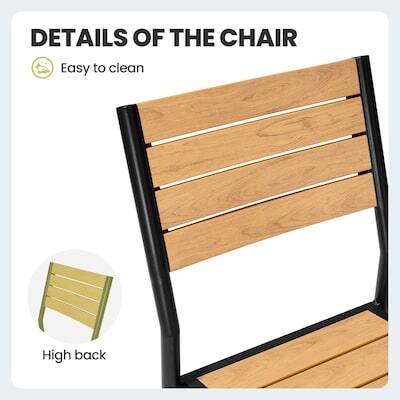 DETAILS OF THE CHAIR

- Easy to clean
- High back