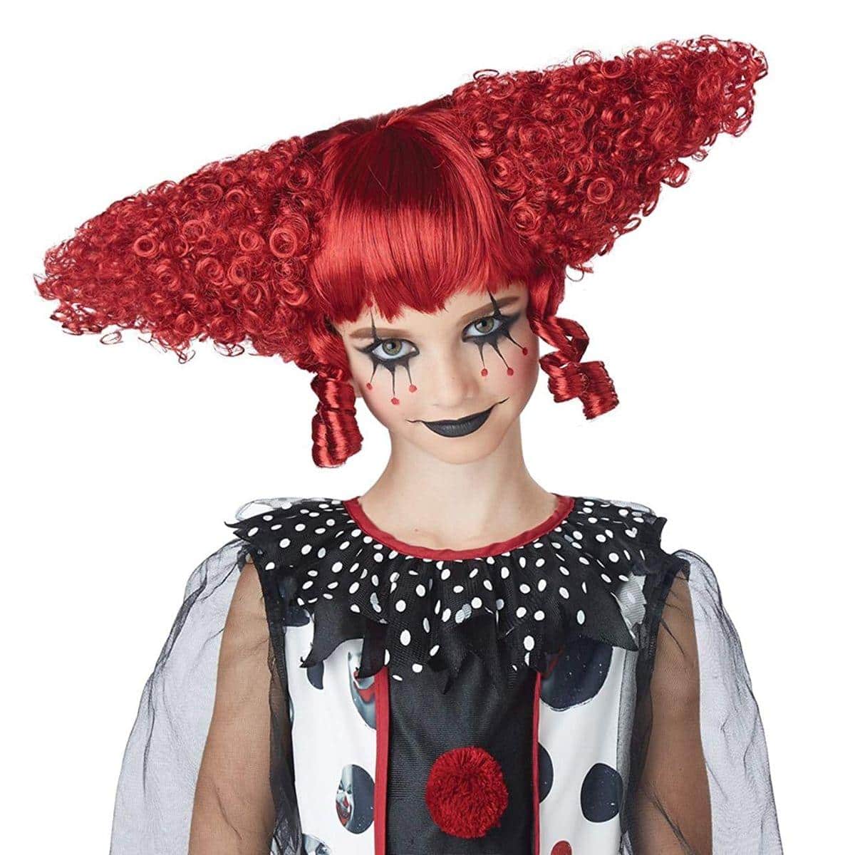 California Costumes - Dark Creepy Clown Child Costume Wig - Red