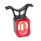 Front. SKRAN - Bicycle Smart Brake Sensor Tail Light - Intelligent Light/Vibration Sensor,USB-C Charging,IP66 Waterproof,4 Light Mode - Black.