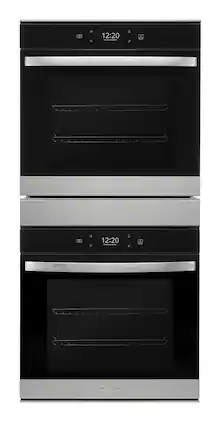 Whirlpool - 24 in. Built-In Double Electric Convection Wall Oven with WiFi - Stainless Steel