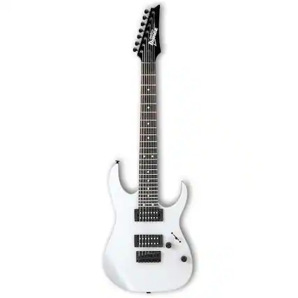 Front. Ibanez - Ibanez RG Gio Series GRG7221 7-String Electric Guitar, Rosewood Fretboard, White.