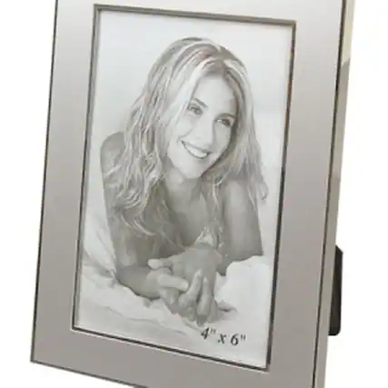 Front. Jiallo - 4 x 6" Jolene Photo Frame - Silver, Multi Color.