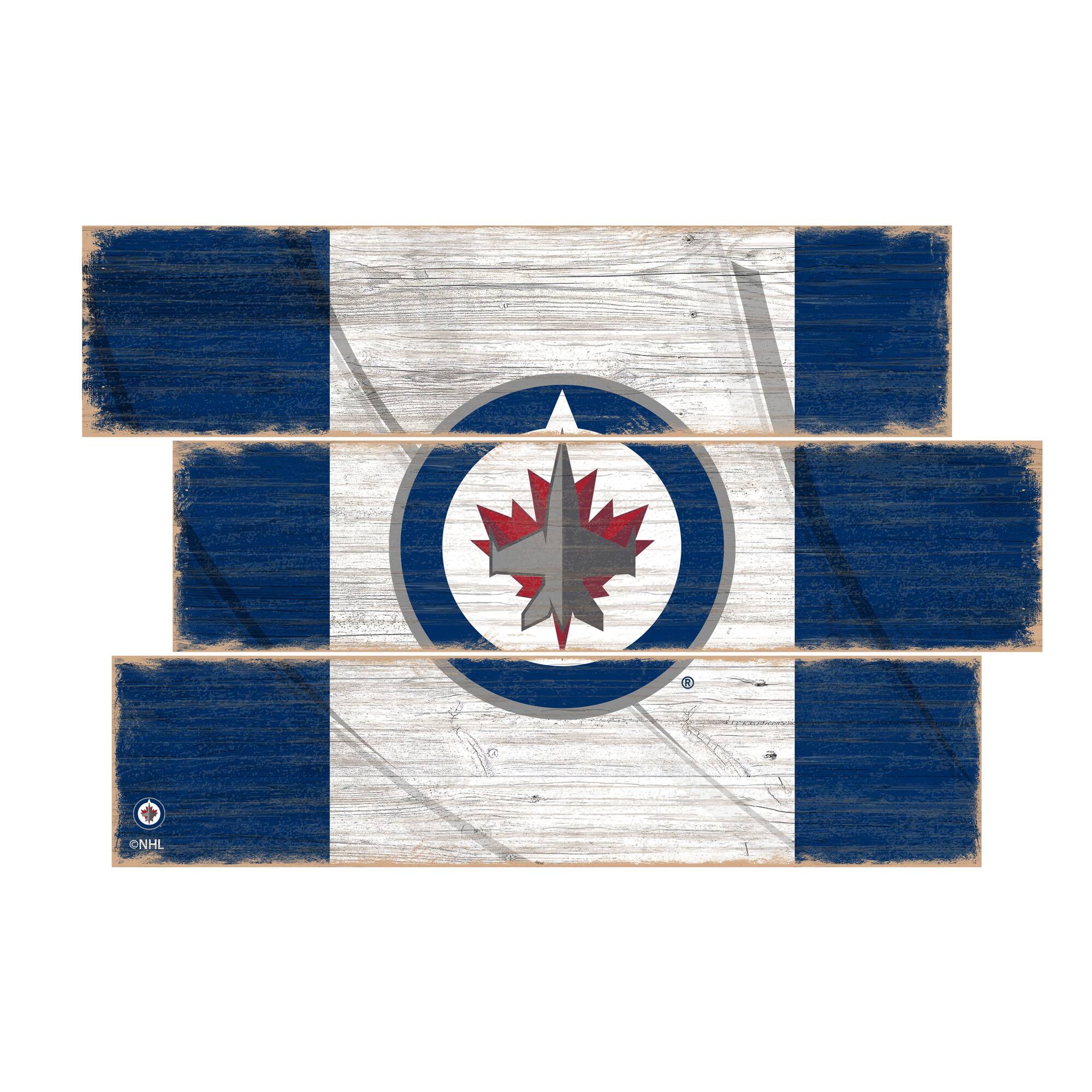 Fan Creations - Winnipeg Jets 3-Plank Team Flag - Multicolor