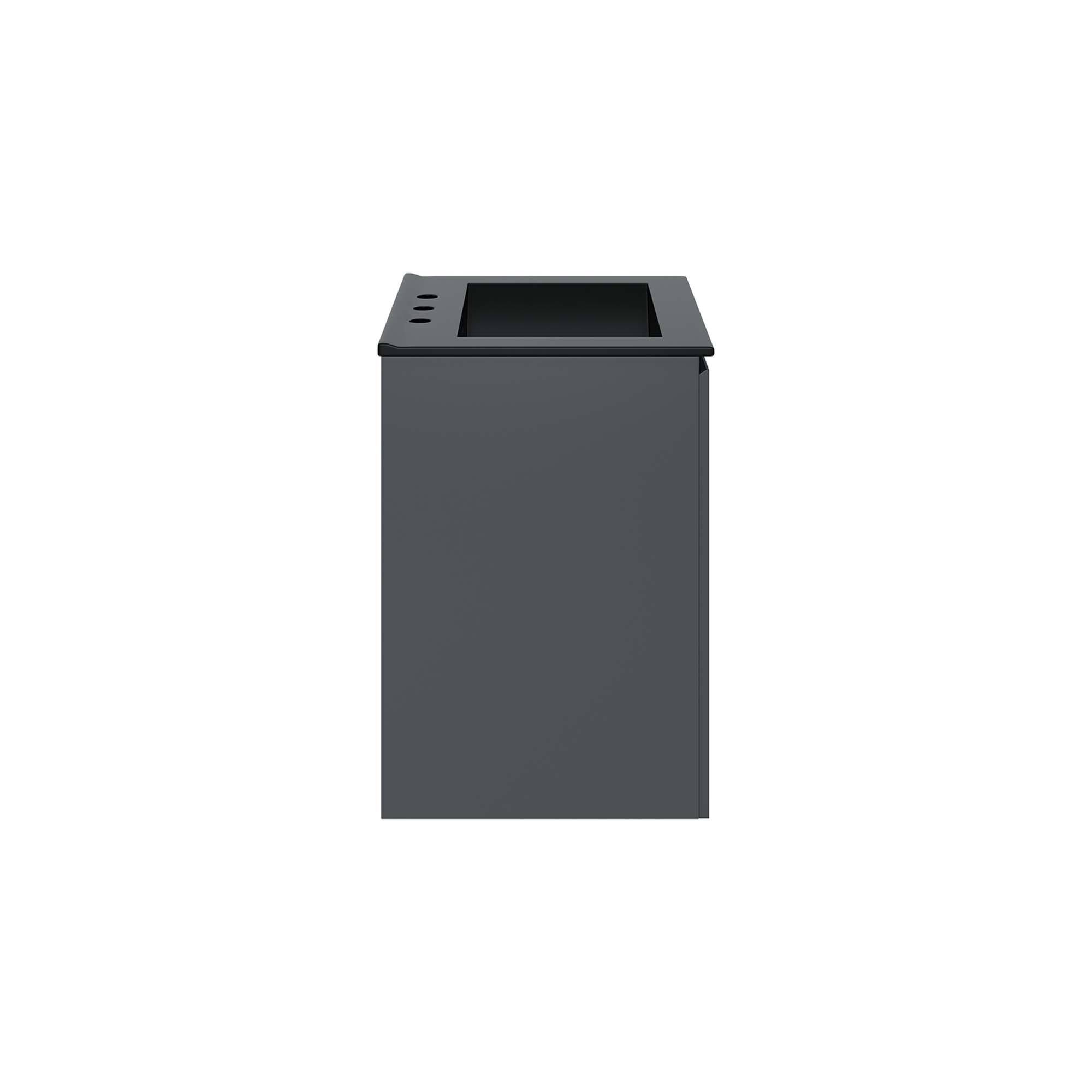 Alt View 1. Modway - Bryn Wall-Mount Bathroom Vanity Basin Included - Gray Black.
