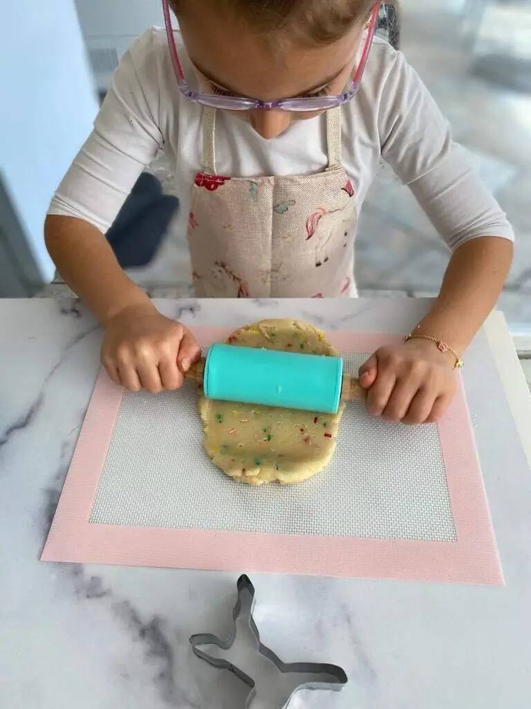 Alt View 3. Tovla Jr - Kids Baking Gift Set with Storage Case - Educational Baking Sets - with Decorating Tools Set with Apron - Unicorn - Multi-colored.