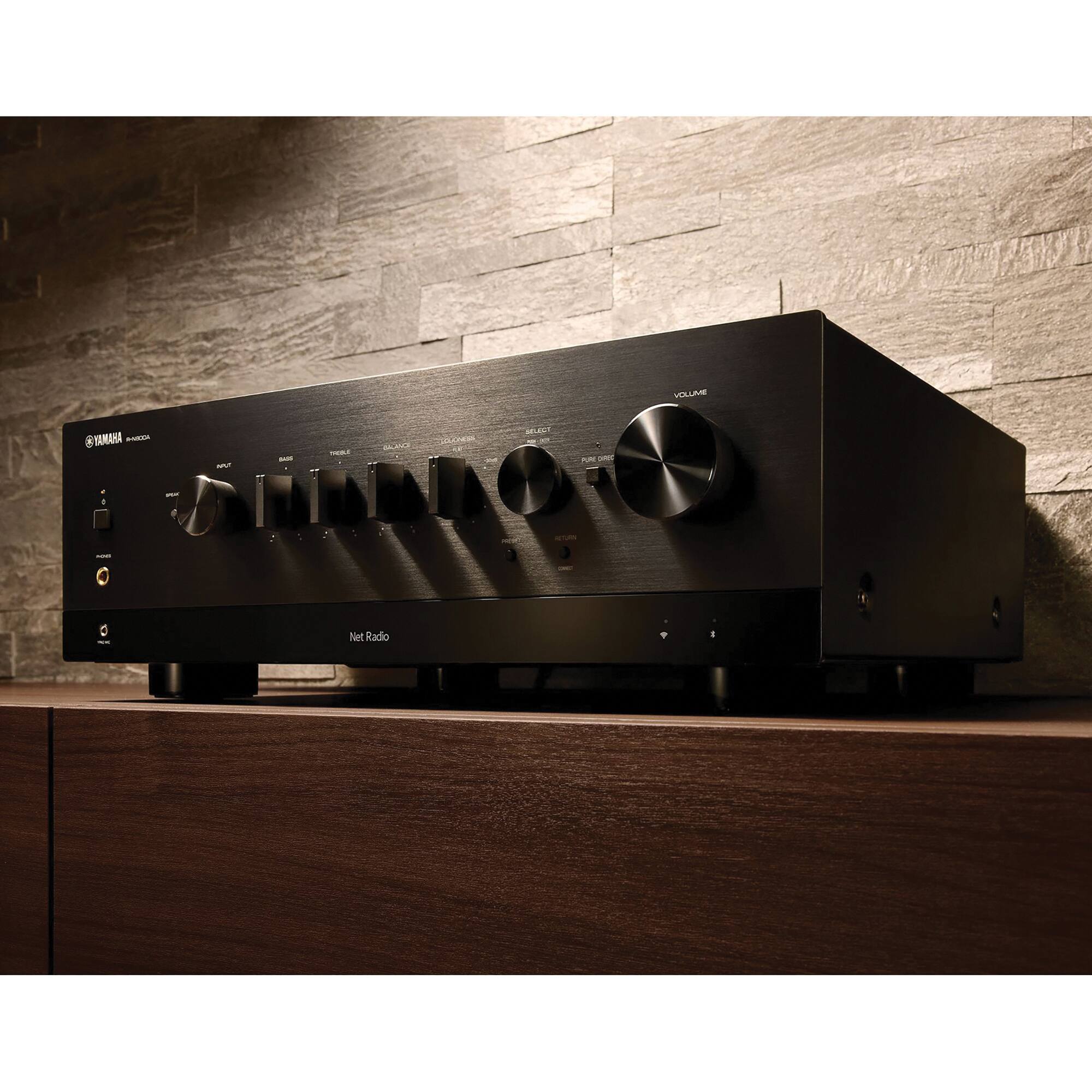 Alt View 14. Yamaha - R-N800ABL Bluetooth 240-Watt 2.0-Channel Network Stereo Receiver with Remote - Black.