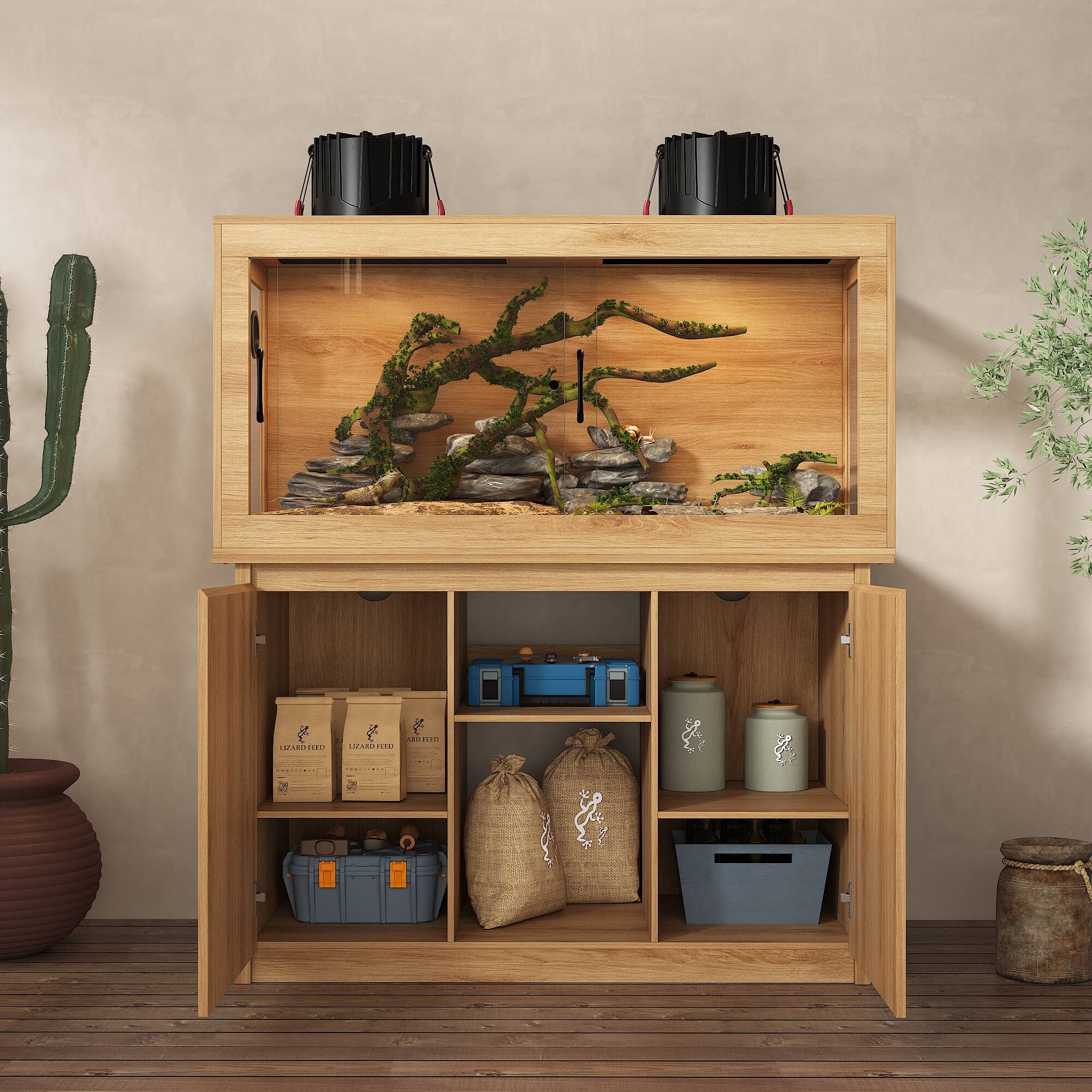 The text on the image is:

- "LIZARD FEED"
- "LIZARD FEED"
- "LIZARD FEED"