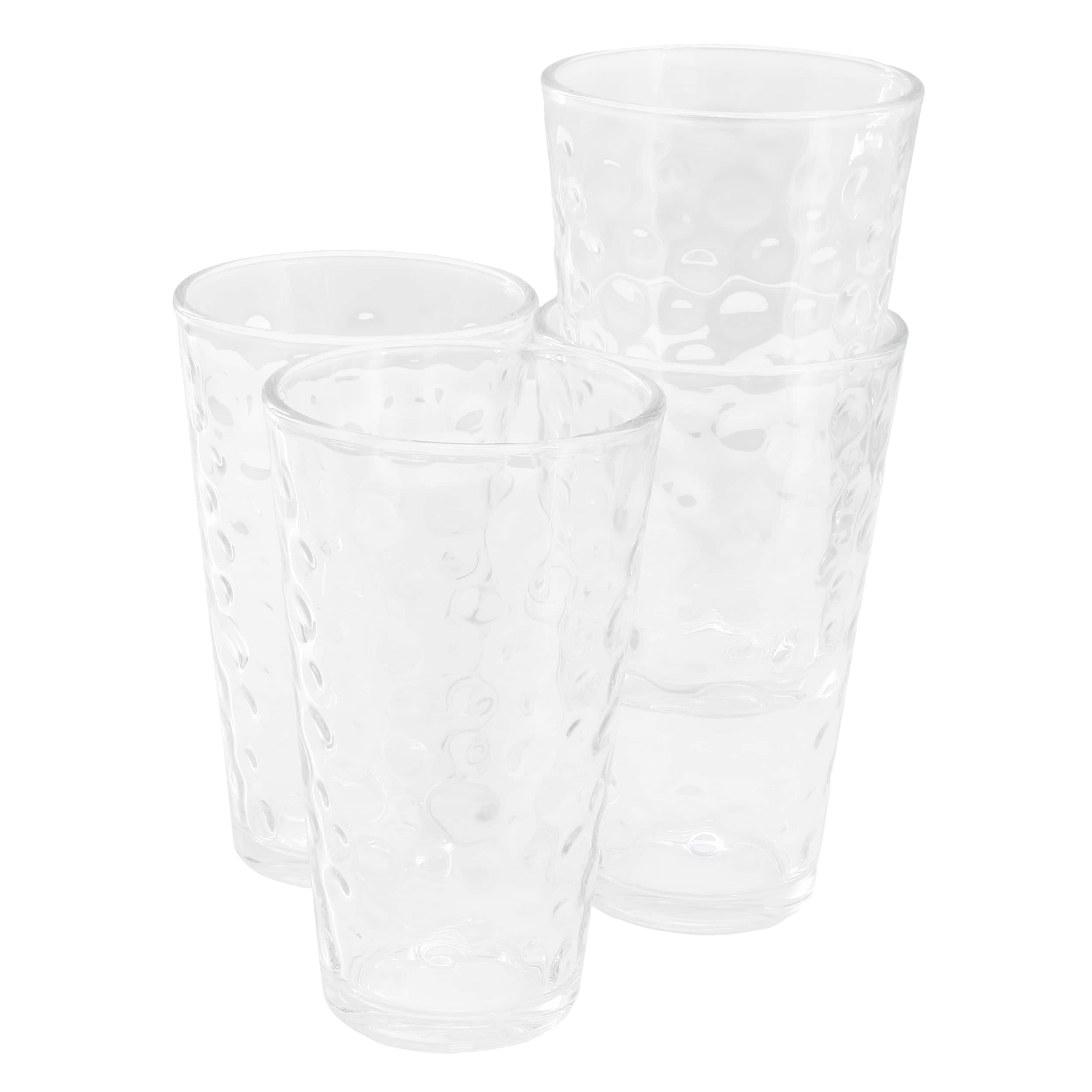 Gibson - Home 4 Piece 16 Ounce Bubble Glass Tumbler Set - Clear price history on PriceWatchPro