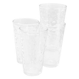 Gibson - Home 4 Piece 16 Ounce Bubble Glass Tumbler Set - Clear