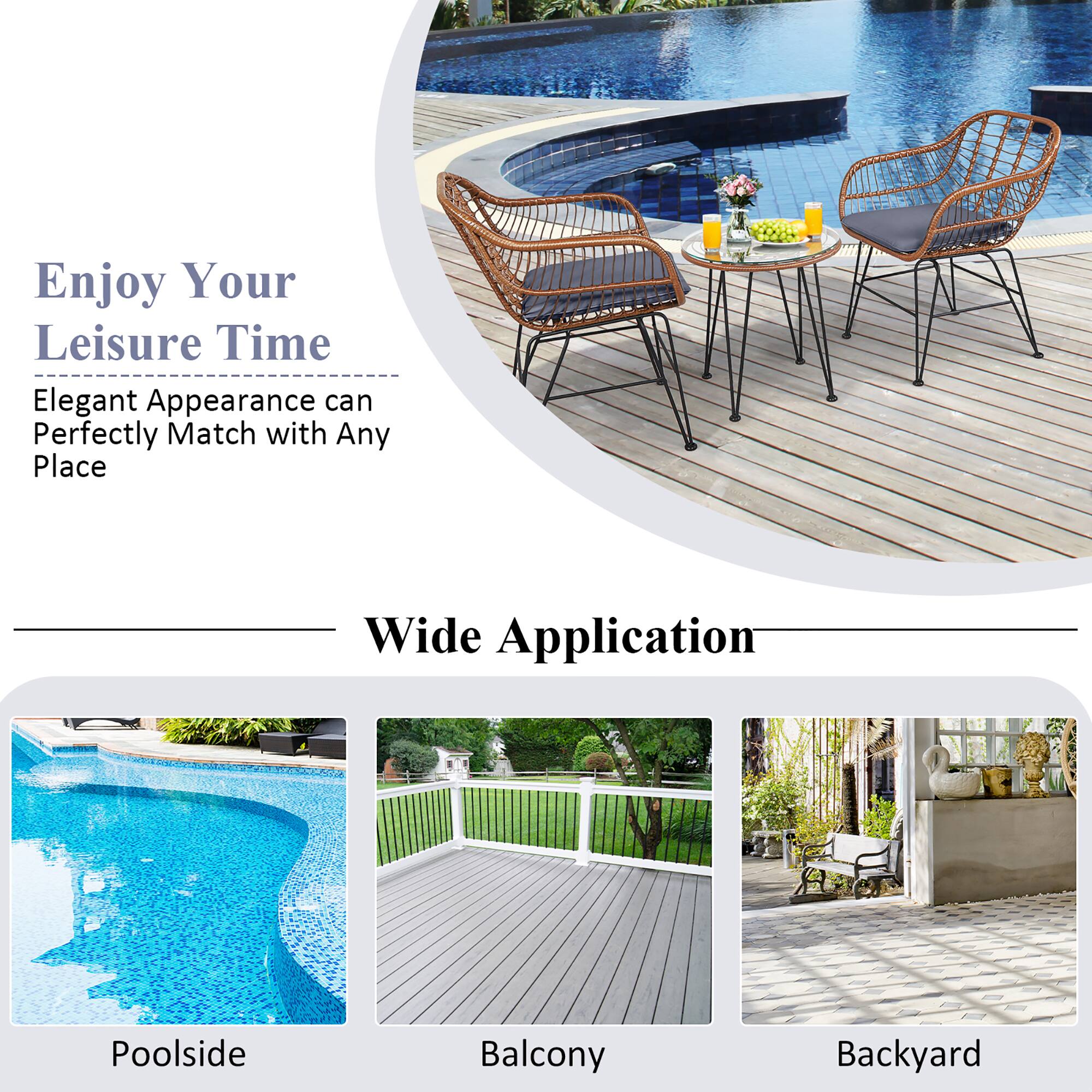 Enjoy Your Leisure Time - Elegant Appearance can Perfectly Match with Any Place - Wide Application - Poolside - Balcony - Backyard
