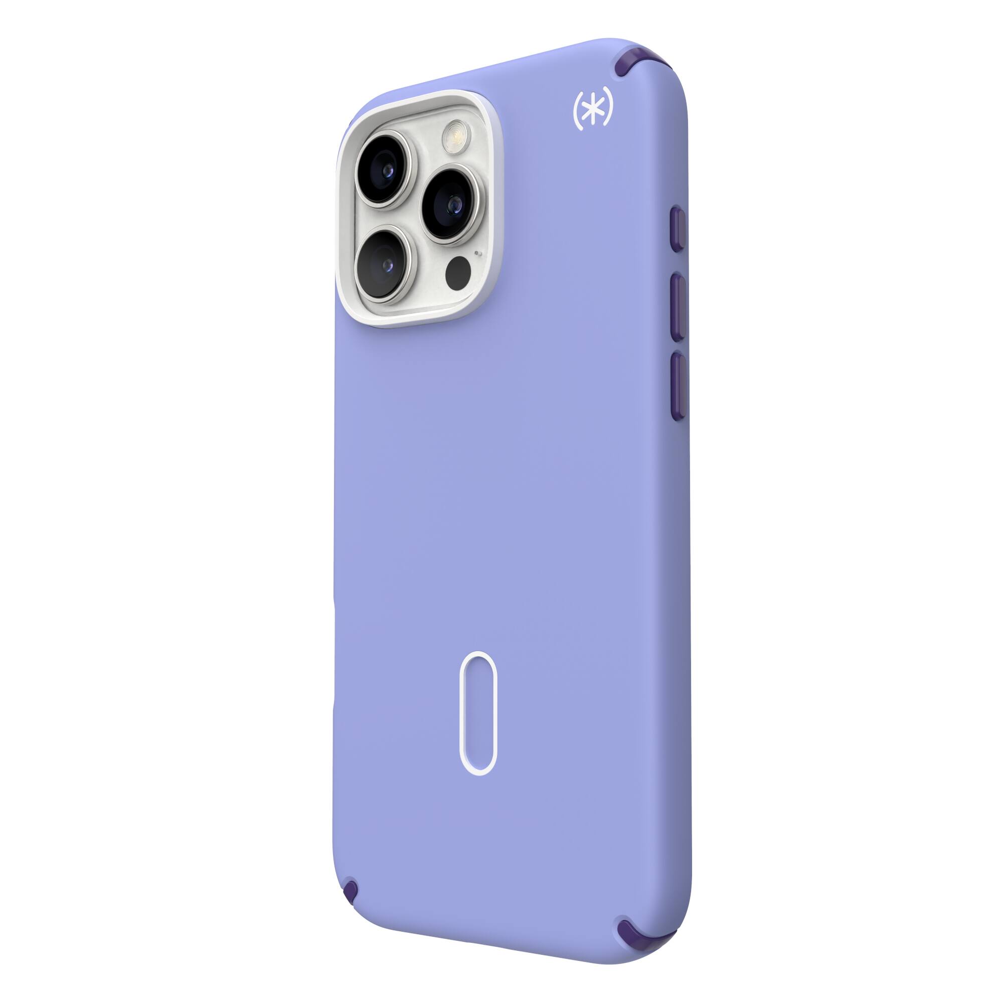 Angle. Speck - Presidio2 Pro ClickLock Case with MagSafe for Apple iPhone 16 Pro Max - Future Lavendar.