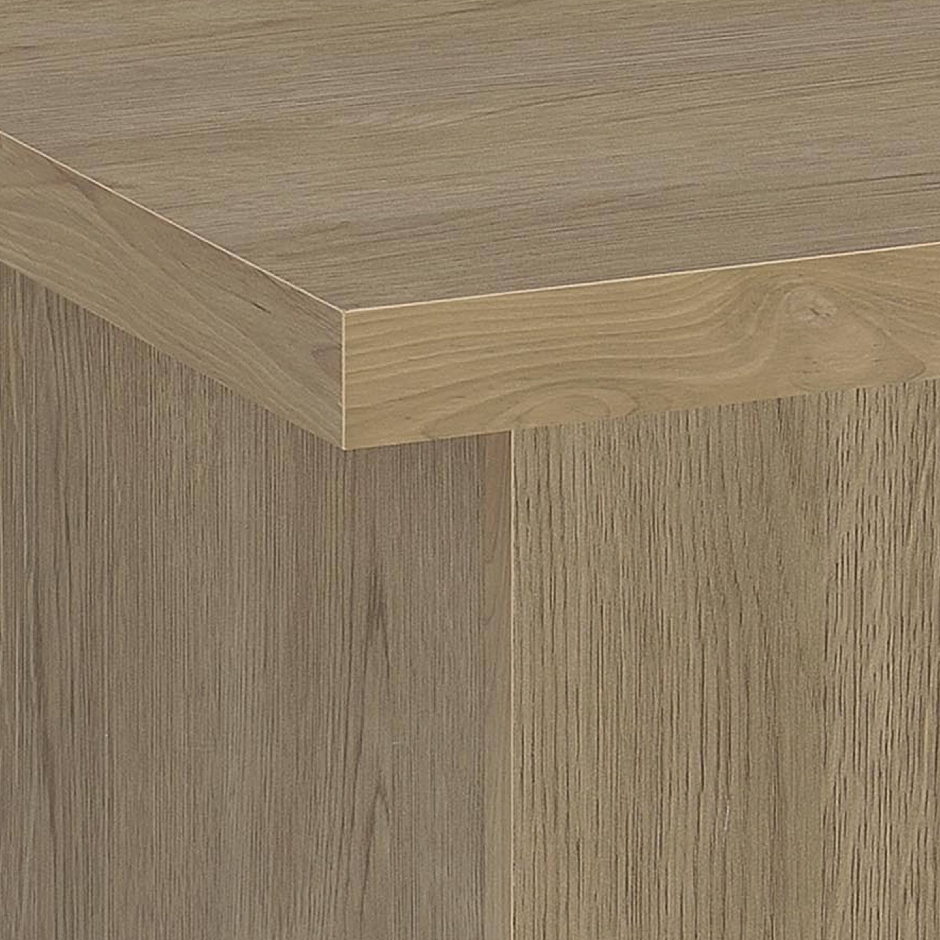 Alt View 4. Manhattan Lane - Darla Square Side-End Table, Block-Like Base, Wood 24 Inch - Latte Brown.