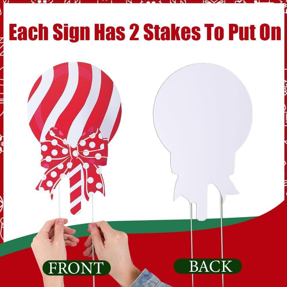 Each Sign Has 2 Stakes To Put On  
FRONT  
BACK