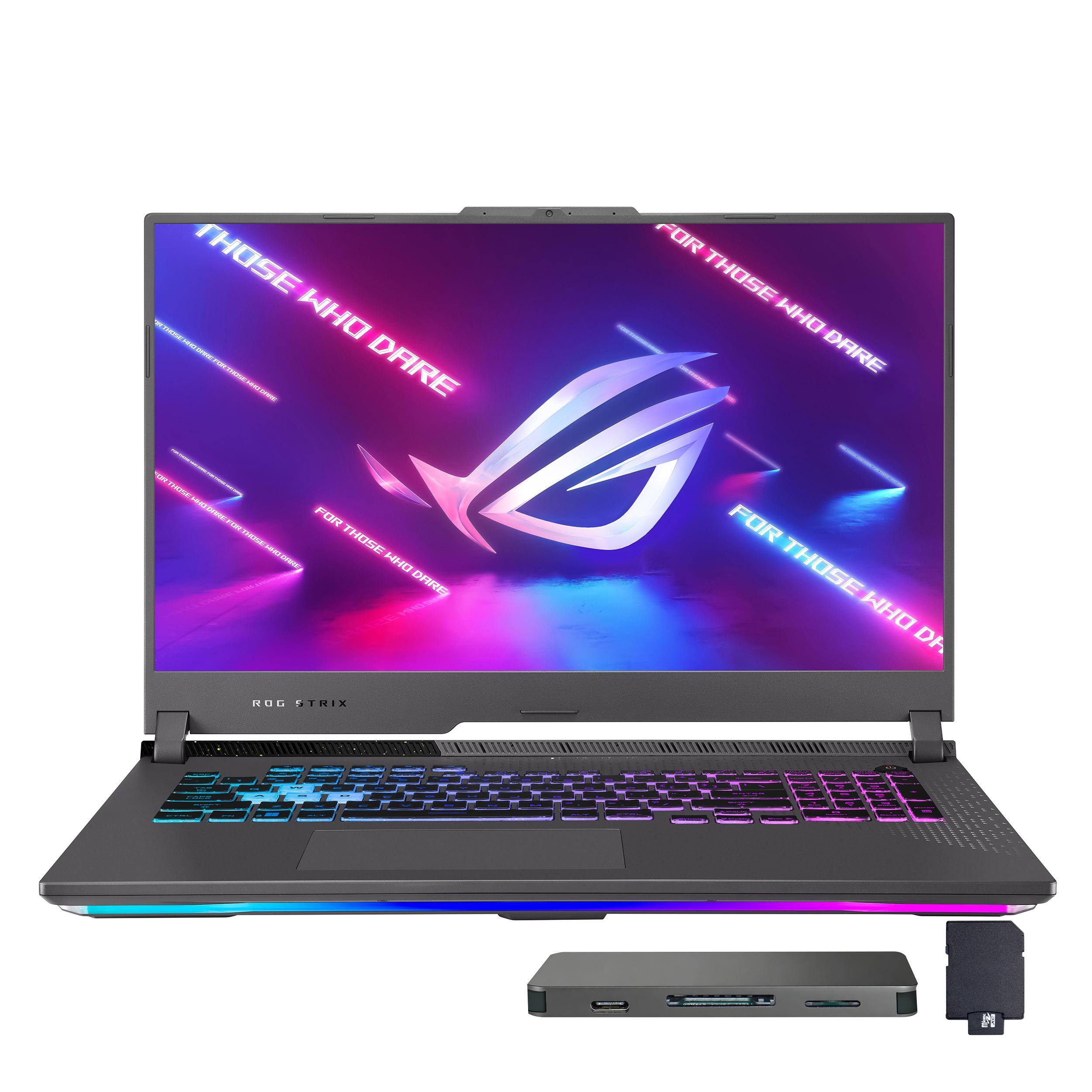 ASUS - ROG Strix G17 240Hz Gaming Laptop,Ryzen 9-7845HX,GeForce RTX 4060,32GB RAM,1TB SSD+160GB Dock Set,Win 11 Pro - Gray