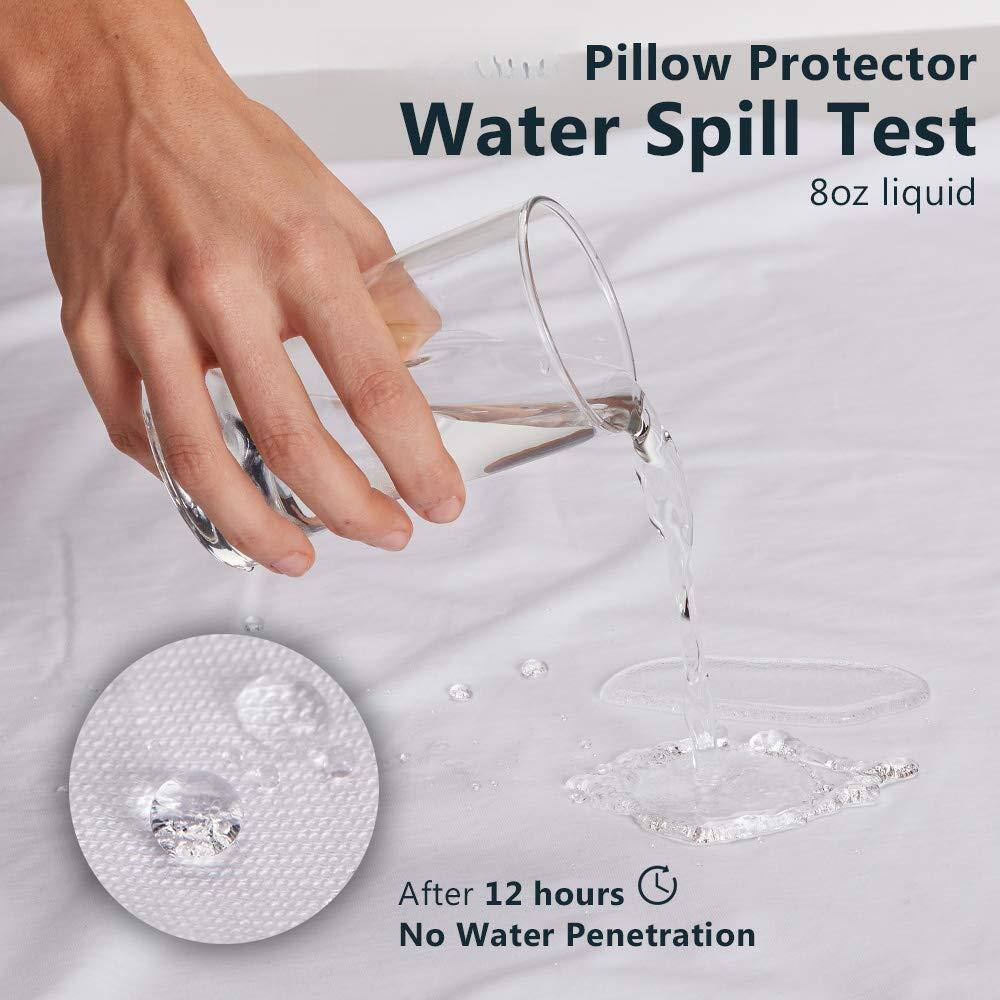 Pillow Protector Water Spill Test  
8oz liquid  

After 12 hours  
No Water Penetration