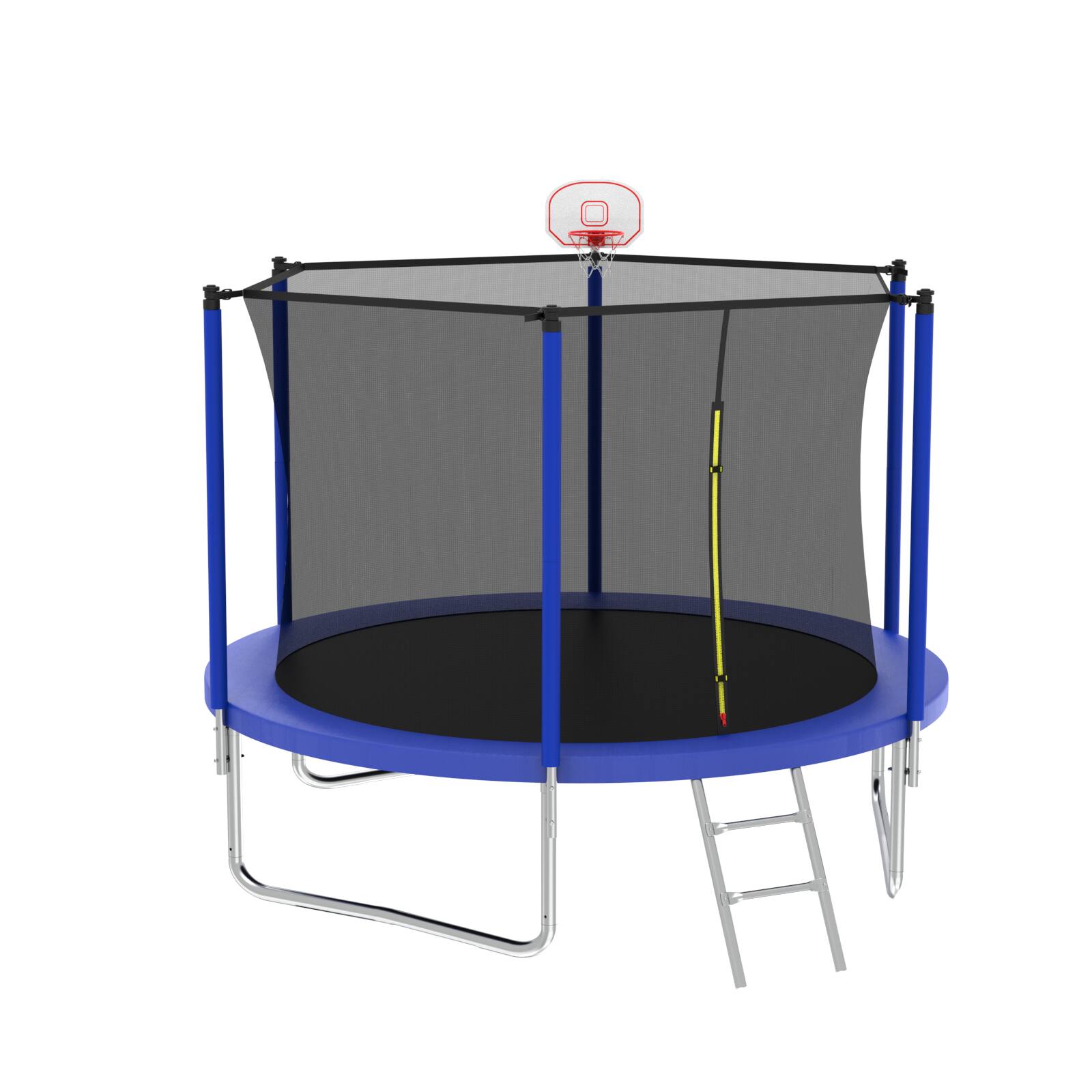 Alt View 4. LOVMOR - Lovmor 10 FT Trampoline with Basketball Hoop and Ladder Recreational Trampoline for Kids.