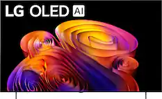 Front. LG - 77" Class B6E Series OLED AI 4K Smart webOS TV (2026).