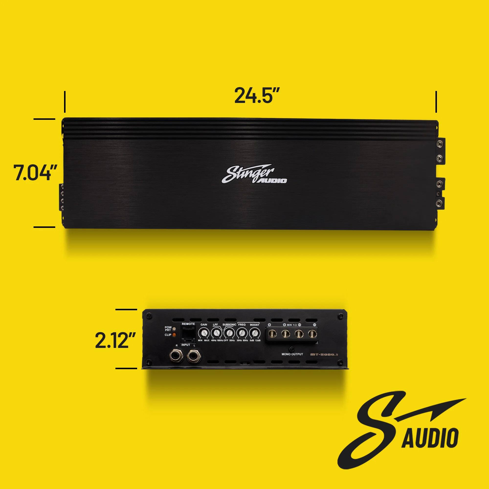 24.5" x 7.04" x 2.12"  
Stinger AUDIO  
TLP AMTE  
T-S08S