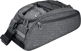 mosiso - Bike Rack Bag Waterproof Bicycle Trunk Pannier Cycling Bike Carrier Backseat Storage Luggage Saddle Shoulder Bag - Space Gray