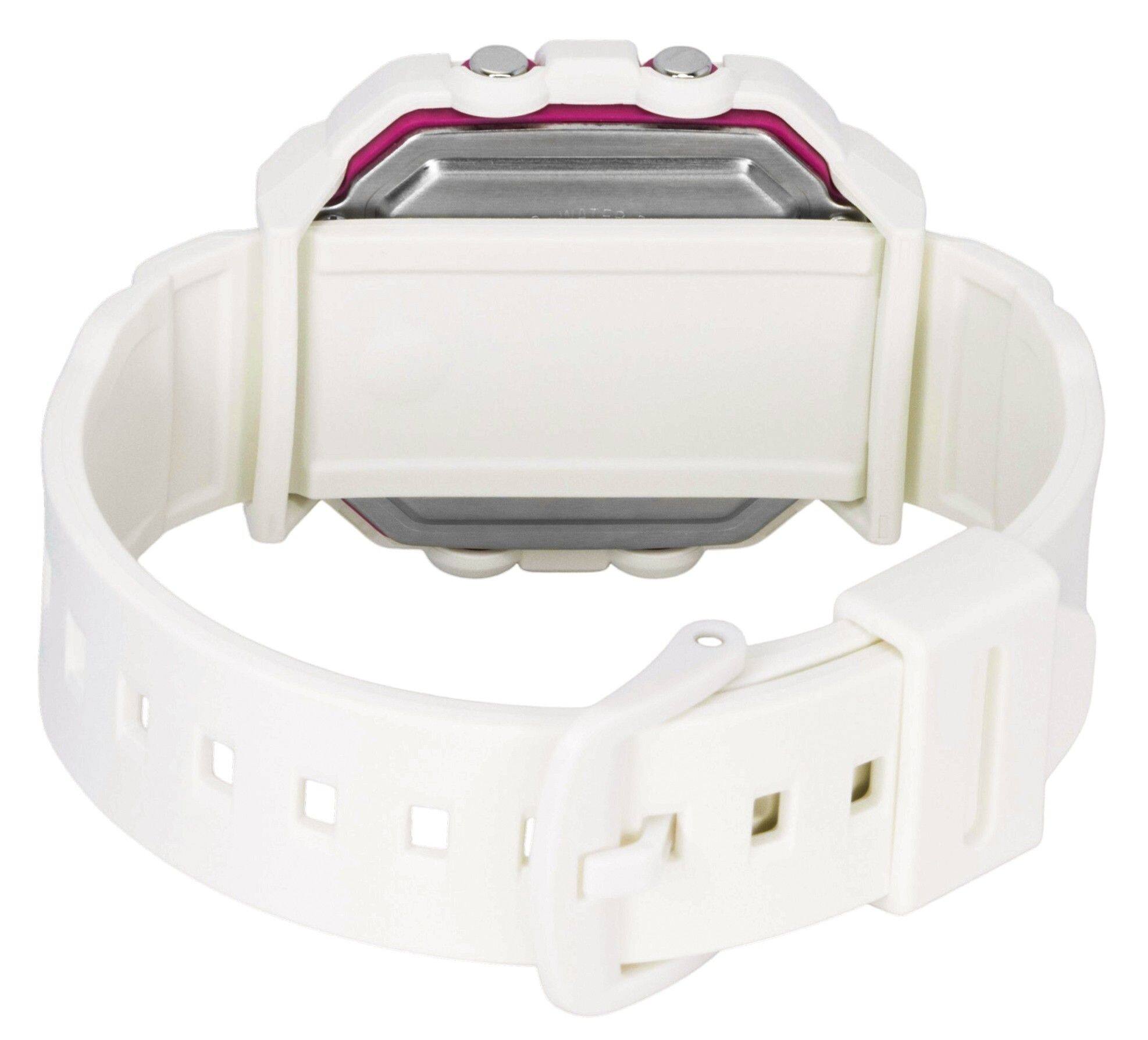 Back. Casio - Baby-G Plus Digital Plastic Strap Quartz BGD-10KH-7 100M Women's Watch With Silicone Holder - White.