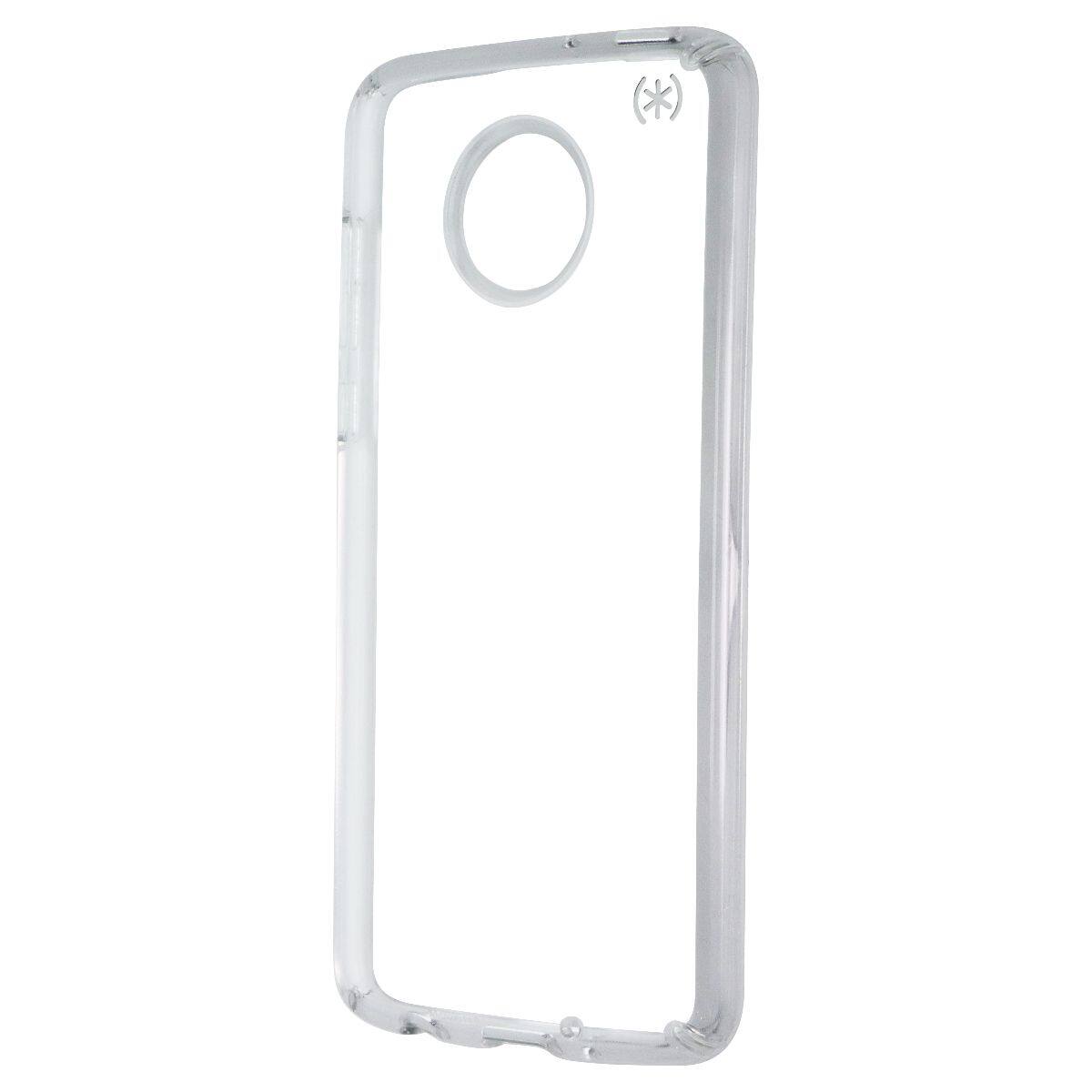 Front. Speck - Speck Products Presidio Stay Clear Case for Motorola Moto Z4  - Clear - Clear.