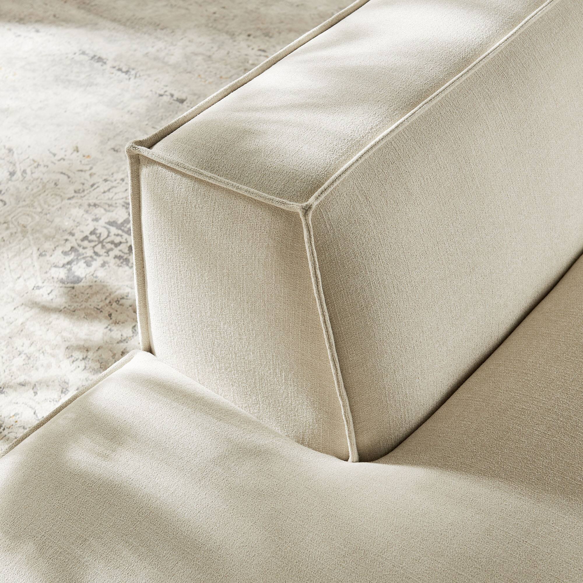 Alt View 9. Modway - Restore Performance Fabric Upholstered Left-Facing Armless Modular Chaise by Modway - Ecru.