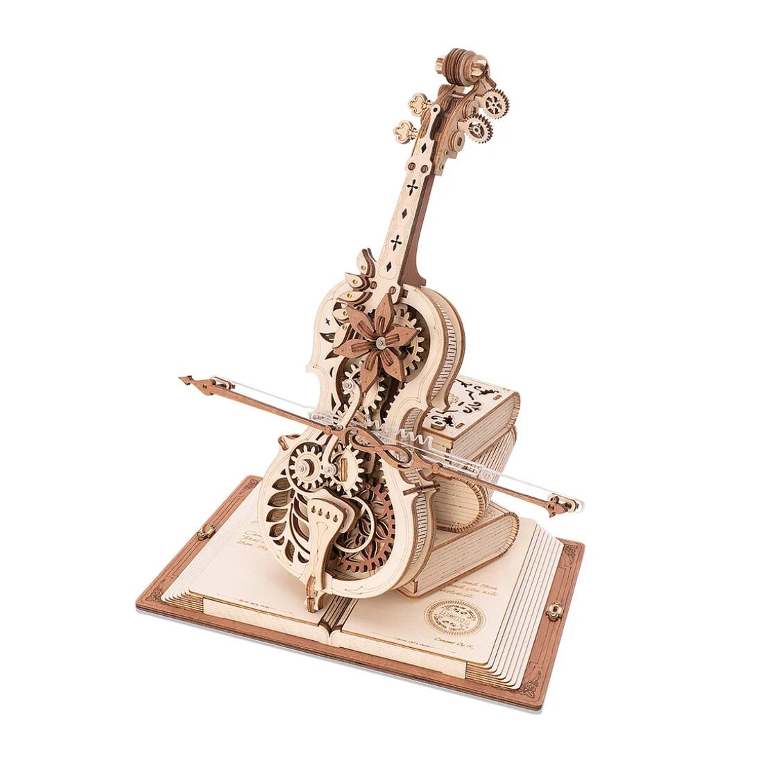 Front. 3D Puzzle - DIY 3D Music Box Puzzle Magic Cello 199pcs.