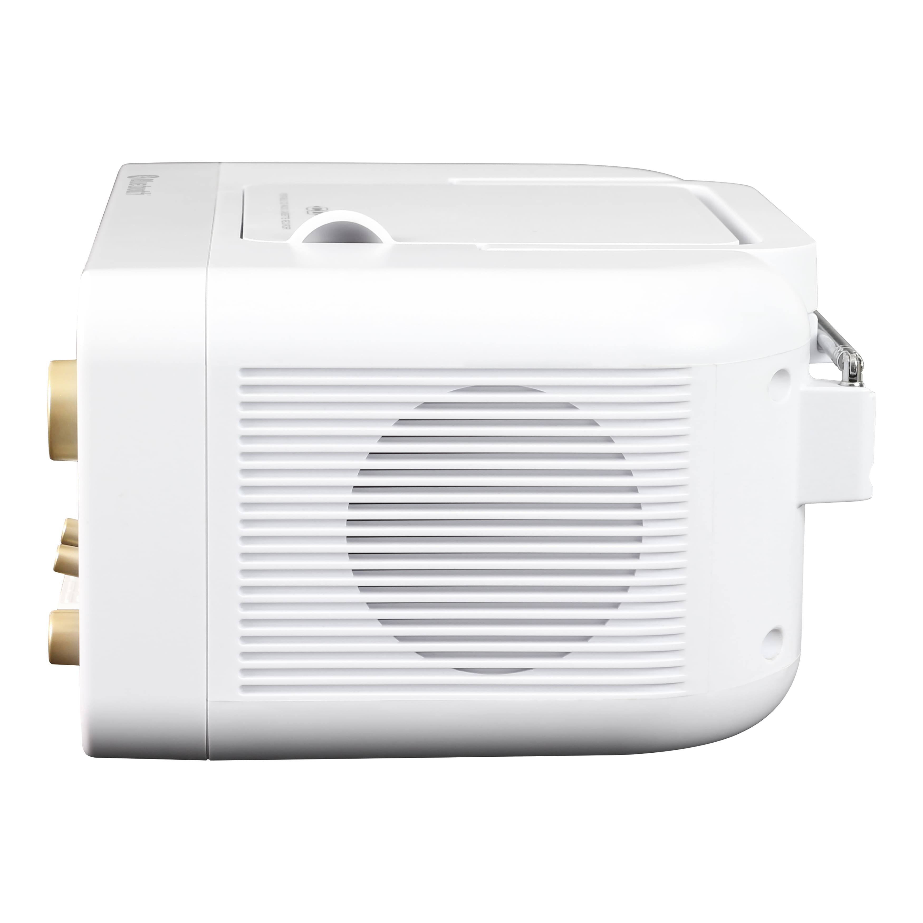 Left. Studebaker - BT Series Portable Bluetooth CD Player with AM/FM Stereo - White.