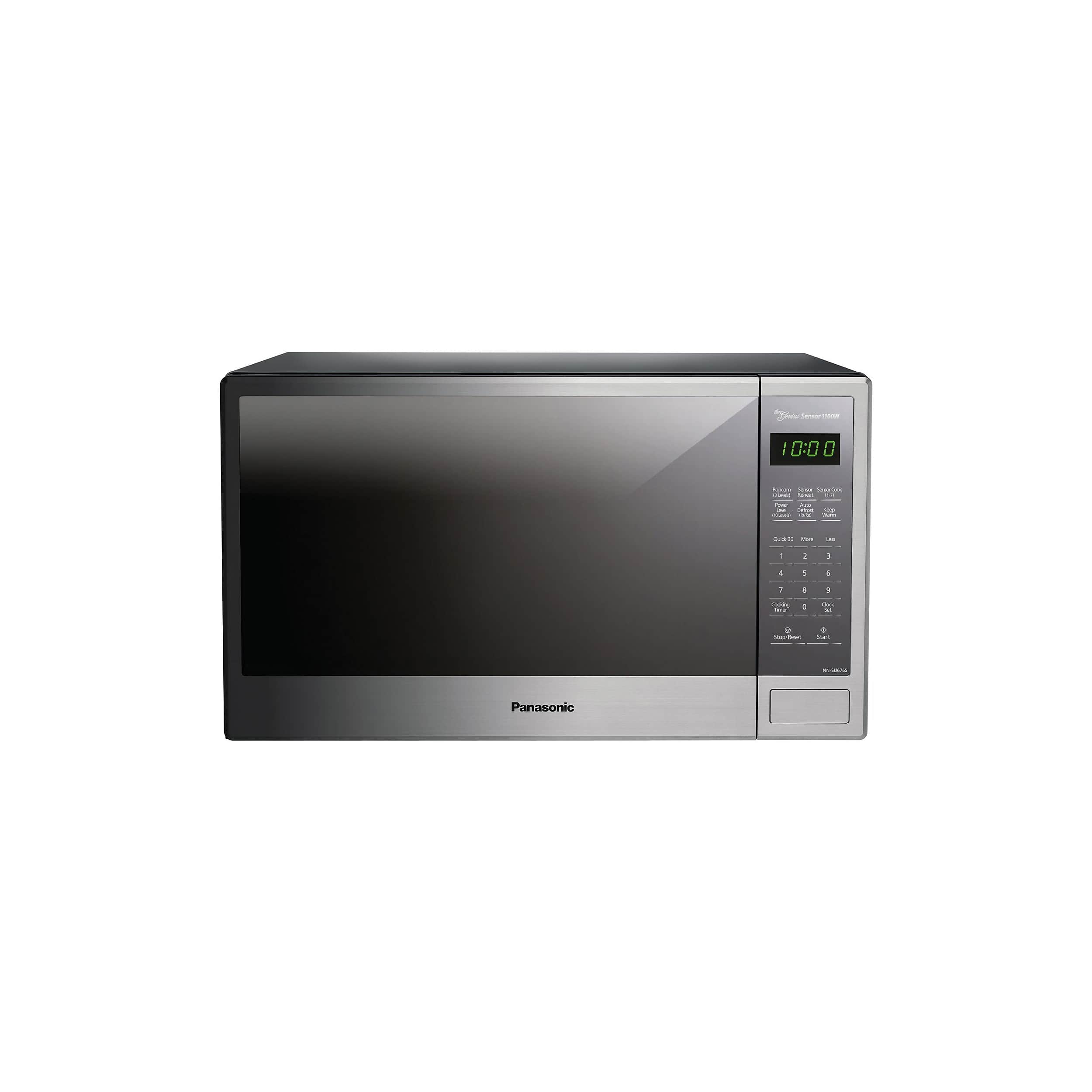 Panasonic - 1.3 Cu. Ft. Countertop Microwave, (NN-SU676S) - Stainless Steel