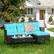 Alt View 1. Costway - Costway 3PCS Patio Rattan Furniture Set 3-Seat Sofa Cushioned Table - Turquoise.