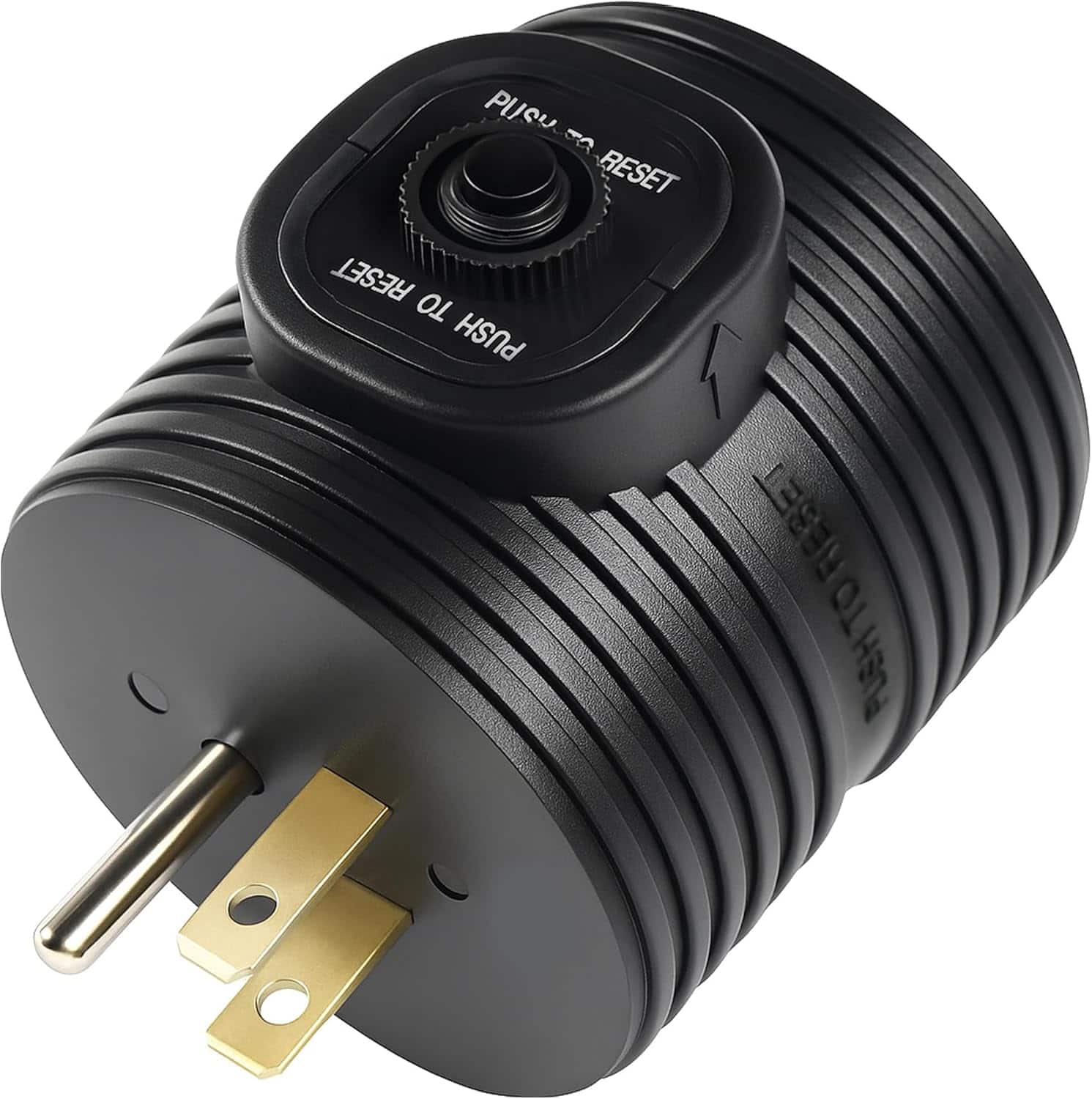 HQRP - 15A to 30A RV Adapter w/ Breaker, NEMA 5-15P to TT-30R, 125V 1875W, ETL - Black