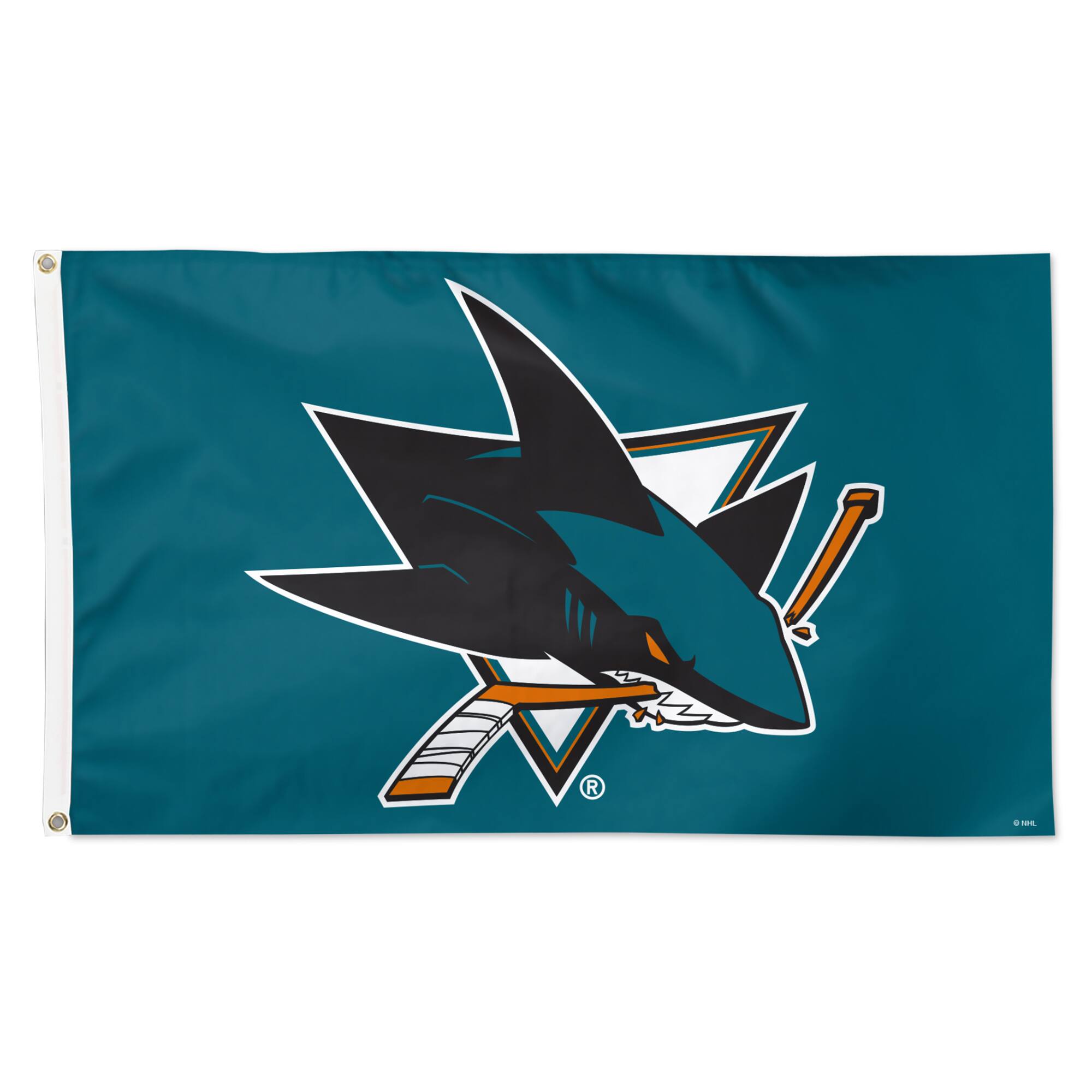 WinCraft - San Jose Sharks 3' x 5' Primary Logo Single-Sided Flag - Multicolor