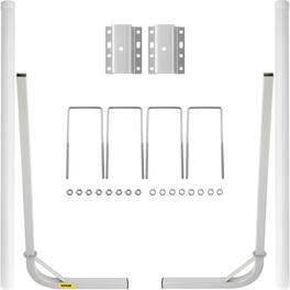 VEVOR - Boat Trailer Guide-on, 60",2PCS Steel Trailer Post Guide ons,with PVC Tube Covers, Complete Mounting Accessories - White