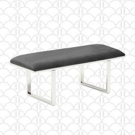 Elle Decor - Remi Bench, Dark Grey - Dark Gray