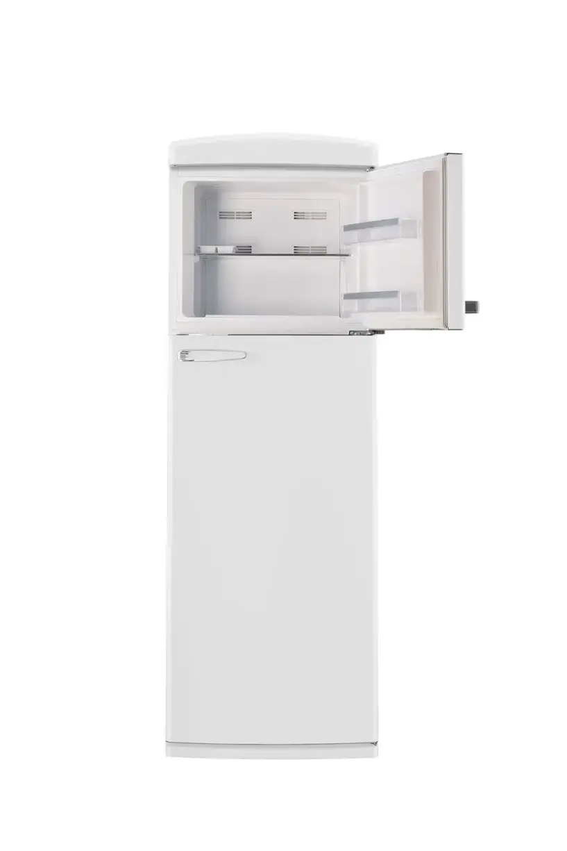 Alt View 6. Unique Appliances - Classic Retro 11 cu.ft. Top Freezer Refrigerator - Marshmallow White.