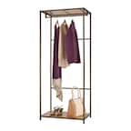 Front. TRINITY - 30x20x72 Bamboo Garment Rack Bronze Anthracite - Bronze Anthracite®.