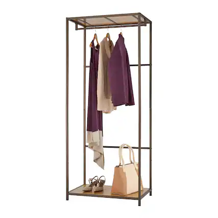 Front. TRINITY - 30x20x72 Bamboo Garment Rack Bronze Anthracite - Bronze Anthracite®.