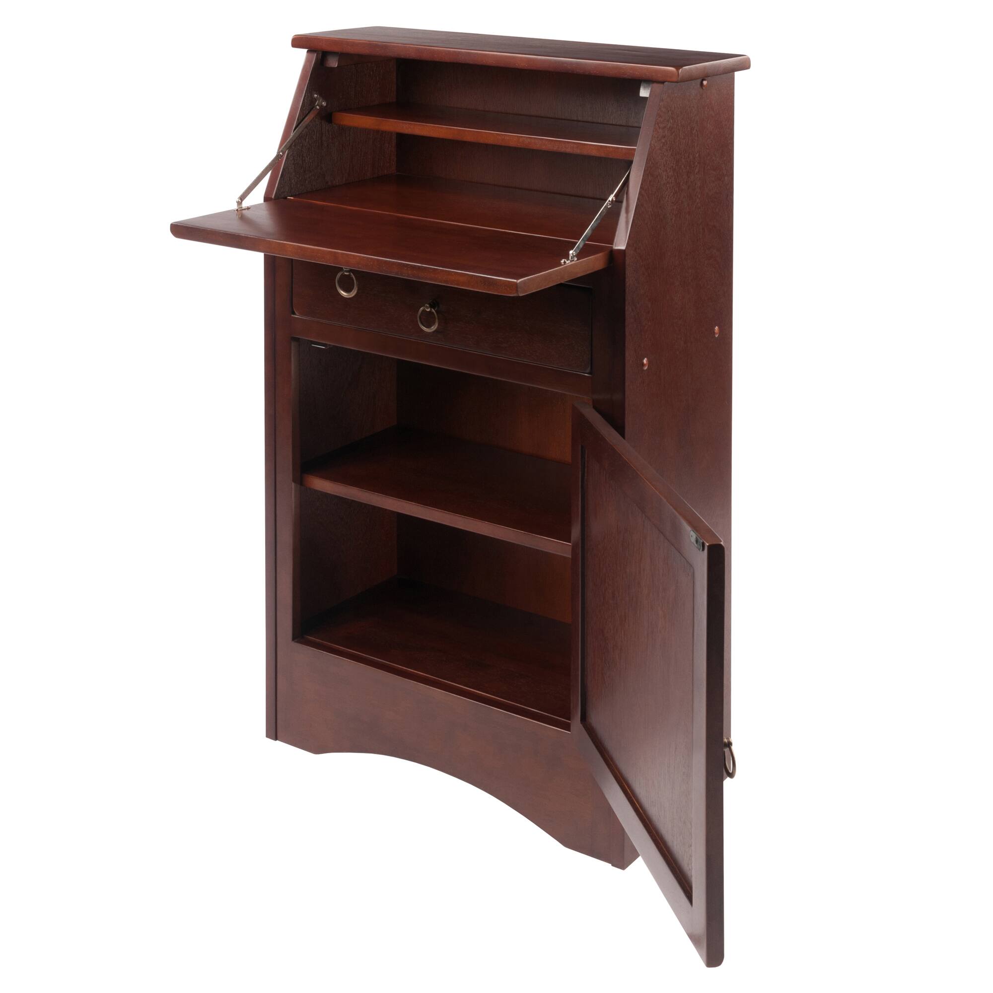 Alt View 7. Winsome Wood - Regalia Secretary Desk - Walnut.